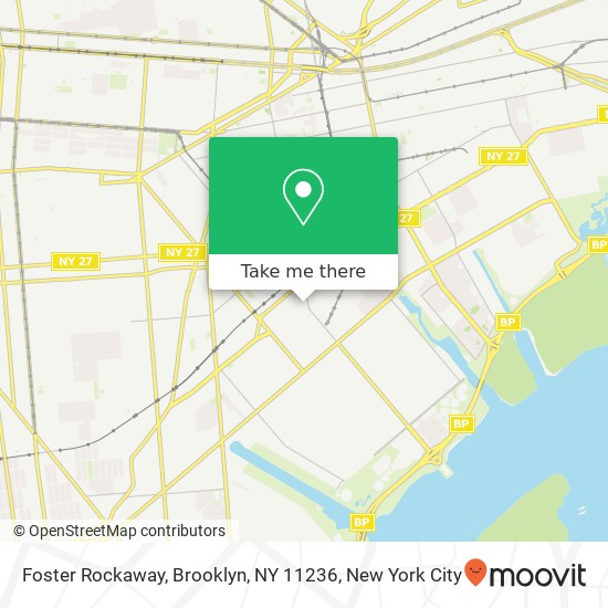 Mapa de Foster Rockaway, Brooklyn, NY 11236