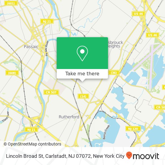 Lincoln Broad St, Carlstadt, NJ 07072 map