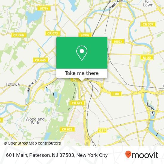Mapa de 601 Main, Paterson, NJ 07503
