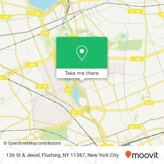 136 St & Jewel, Flushing, NY 11367 map
