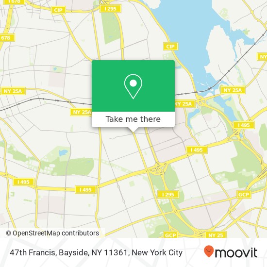 47th Francis, Bayside, NY 11361 map