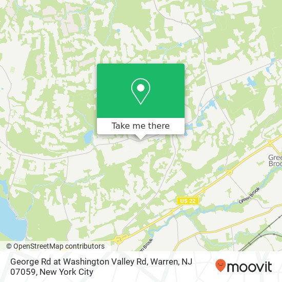 George Rd at Washington Valley Rd, Warren, NJ 07059 map