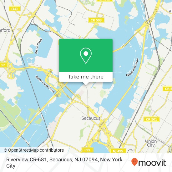 Mapa de Riverview CR-681, Secaucus, NJ 07094