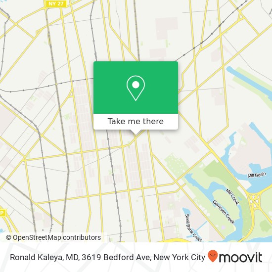 Mapa de Ronald Kaleya, MD, 3619 Bedford Ave