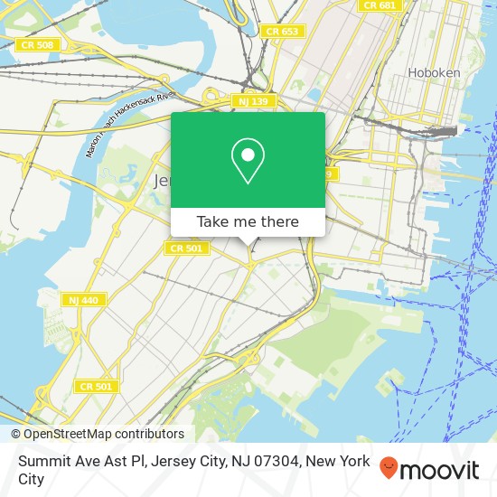Summit Ave Ast Pl, Jersey City, NJ 07304 map
