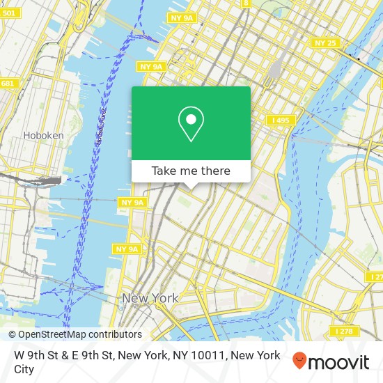 Mapa de W 9th St & E 9th St, New York, NY 10011