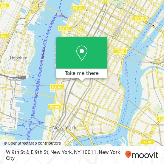 W 9th St & E 9th St, New York, NY 10011 map