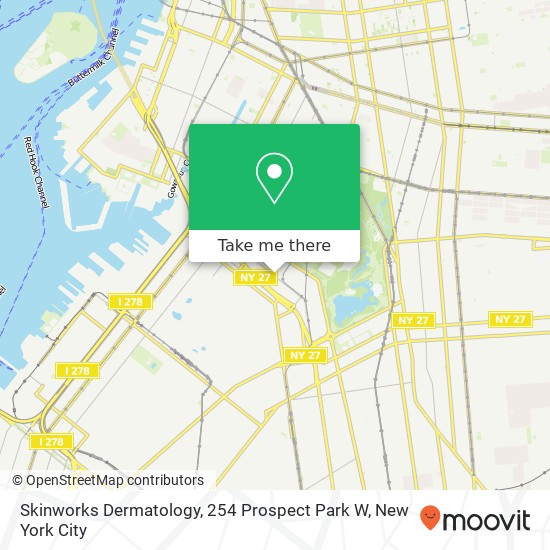 Skinworks Dermatology, 254 Prospect Park W map