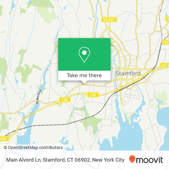 Mapa de Main Alvord Ln, Stamford, CT 06902