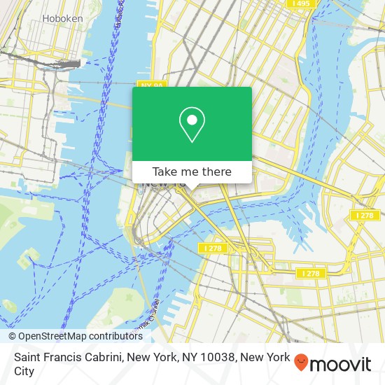 Mapa de Saint Francis Cabrini, New York, NY 10038