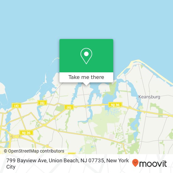 799 Bayview Ave, Union Beach, NJ 07735 map