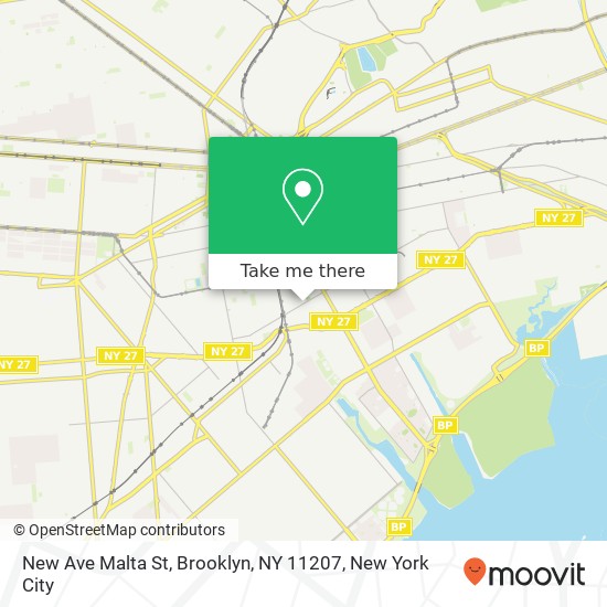 Mapa de New Ave Malta St, Brooklyn, NY 11207