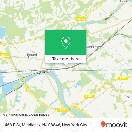 Mapa de 468 E St, Middlesex, NJ 08846