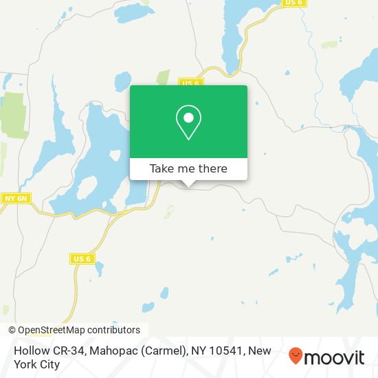 Hollow CR-34, Mahopac (Carmel), NY 10541 map