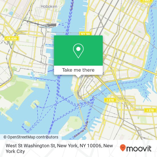 West St Washington St, New York, NY 10006 map
