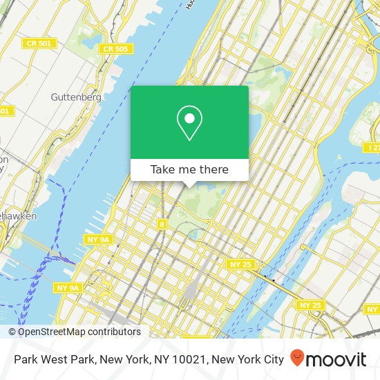Mapa de Park West Park, New York, NY 10021