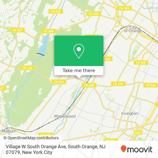 Mapa de Village W South Orange Ave, South Orange, NJ 07079