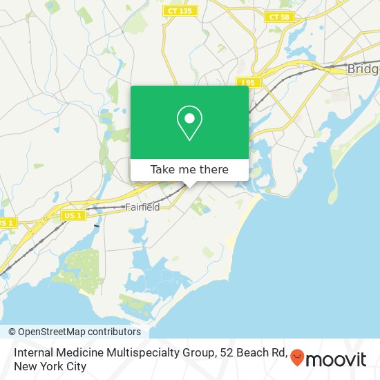 Mapa de Internal Medicine Multispecialty Group, 52 Beach Rd
