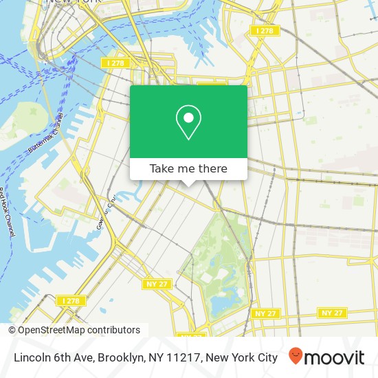 Lincoln 6th Ave, Brooklyn, NY 11217 map