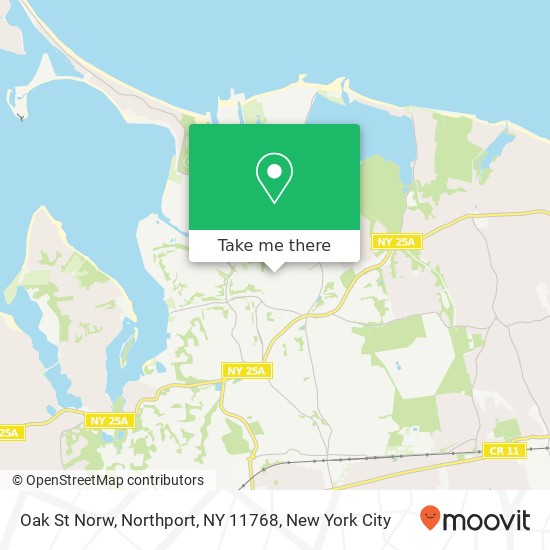 Oak St Norw, Northport, NY 11768 map