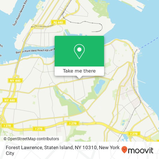 Mapa de Forest Lawrence, Staten Island, NY 10310