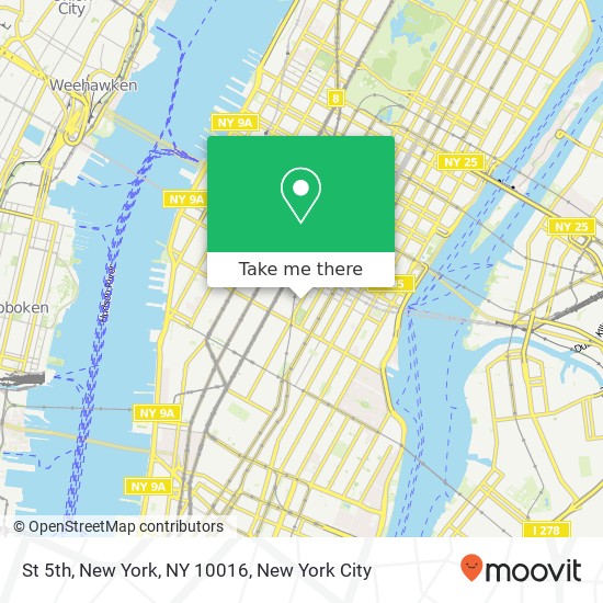 St 5th, New York, NY 10016 map