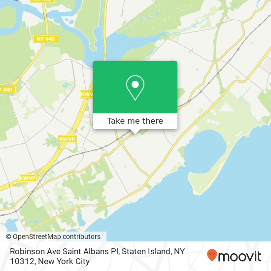 Mapa de Robinson Ave Saint Albans Pl, Staten Island, NY 10312