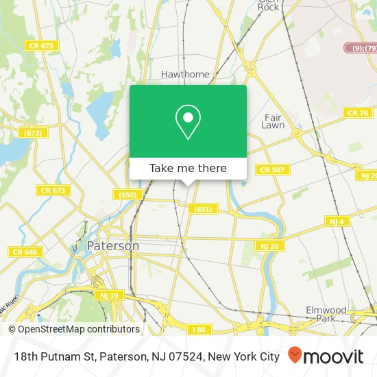 Mapa de 18th Putnam St, Paterson, NJ 07524