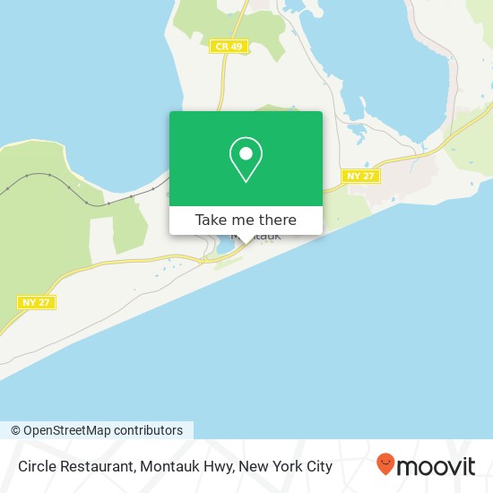 Mapa de Circle Restaurant, Montauk Hwy