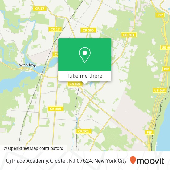 Mapa de Uj Place Academy, Closter, NJ 07624