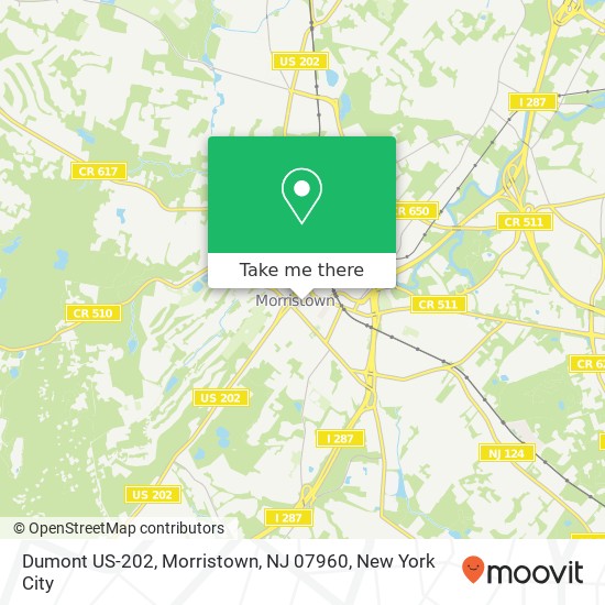 Mapa de Dumont US-202, Morristown, NJ 07960