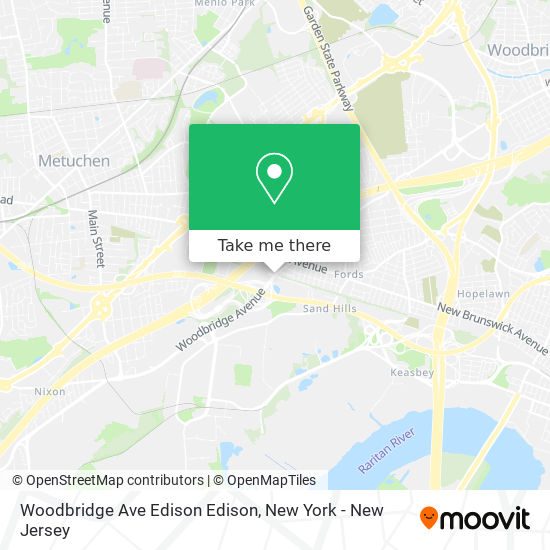 Woodbridge Ave Edison Edison map