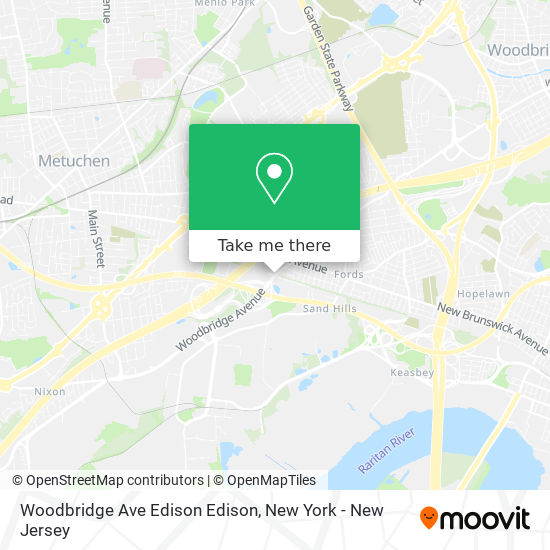 Mapa de Woodbridge Ave Edison Edison