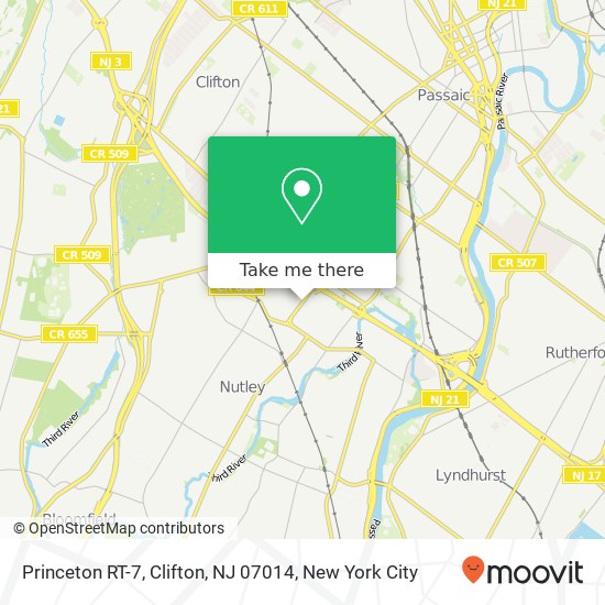 Princeton RT-7, Clifton, NJ 07014 map