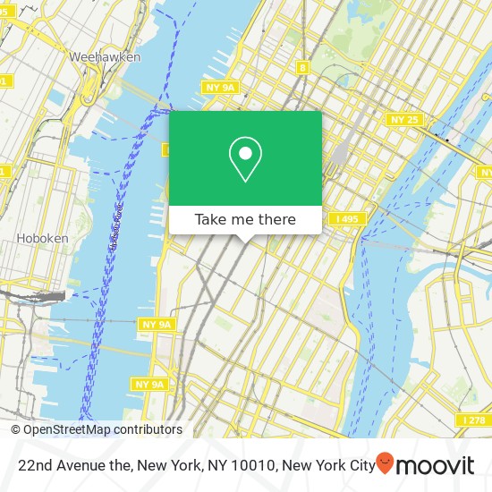 22nd Avenue the, New York, NY 10010 map