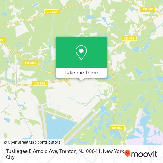 Mapa de Tuskegee E Arnold Ave, Trenton, NJ 08641