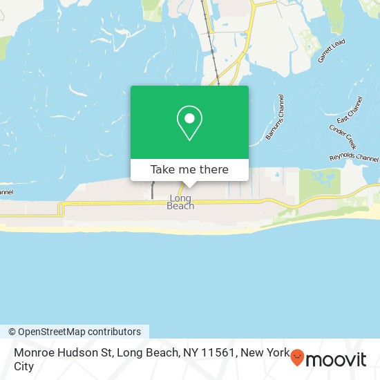 Mapa de Monroe Hudson St, Long Beach, NY 11561