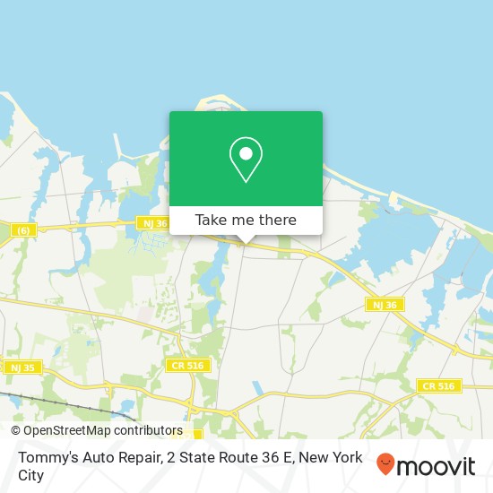 Mapa de Tommy's Auto Repair, 2 State Route 36 E