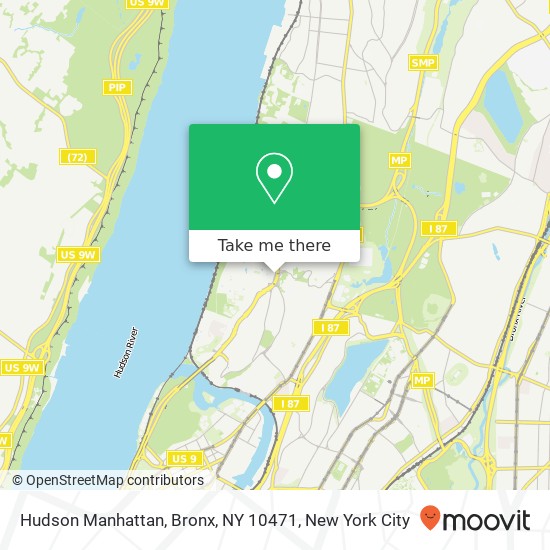 Hudson Manhattan, Bronx, NY 10471 map