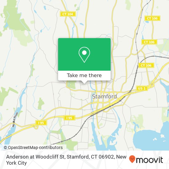 Mapa de Anderson at Woodcliff St, Stamford, CT 06902