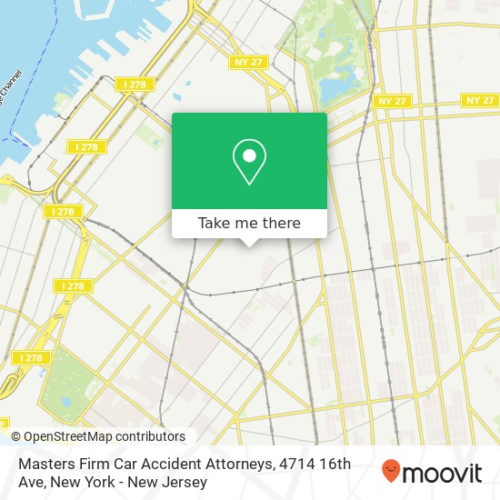 Masters Firm Car Accident Attorneys, 4714 16th Ave map