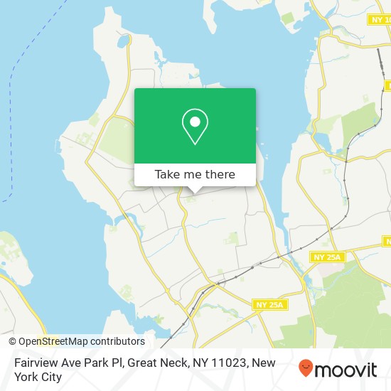 Mapa de Fairview Ave Park Pl, Great Neck, NY 11023