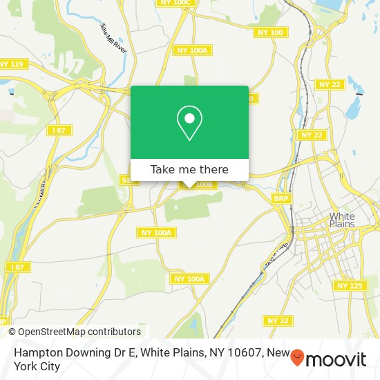 Hampton Downing Dr E, White Plains, NY 10607 map