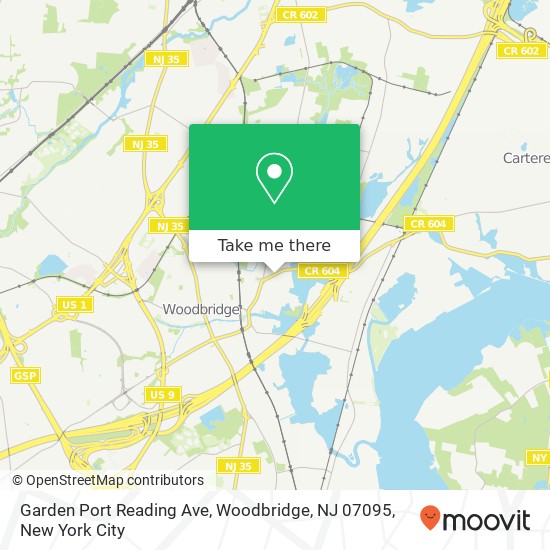 Garden Port Reading Ave, Woodbridge, NJ 07095 map