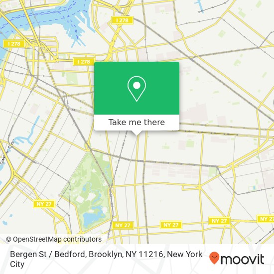 Mapa de Bergen St / Bedford, Brooklyn, NY 11216