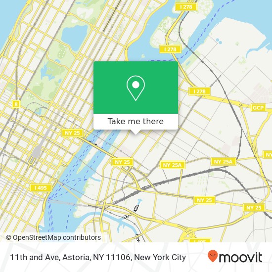 11th and Ave, Astoria, NY 11106 map