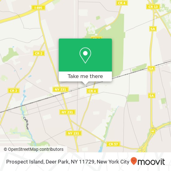 Mapa de Prospect Island, Deer Park, NY 11729