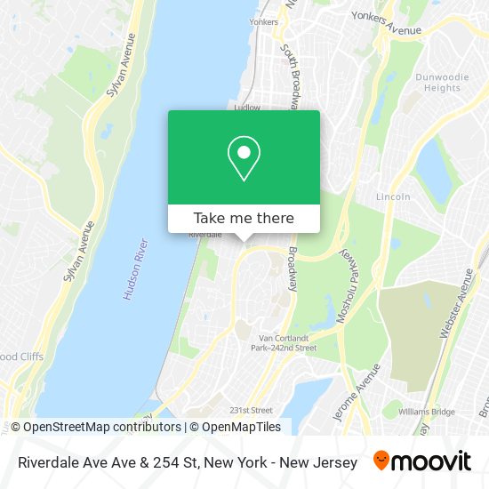 Riverdale Ave Ave & 254 St map
