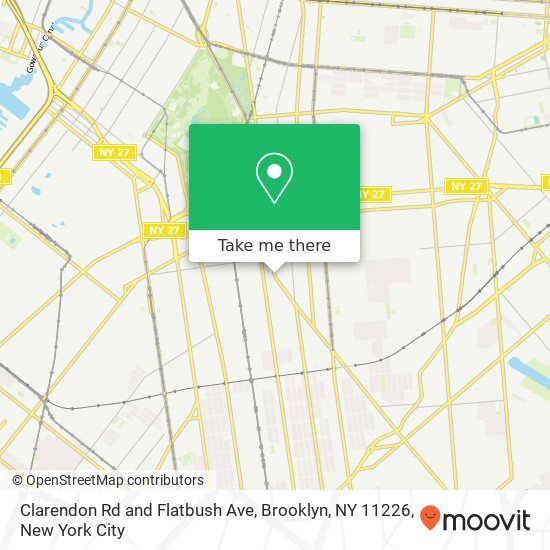 Mapa de Clarendon Rd and Flatbush Ave, Brooklyn, NY 11226