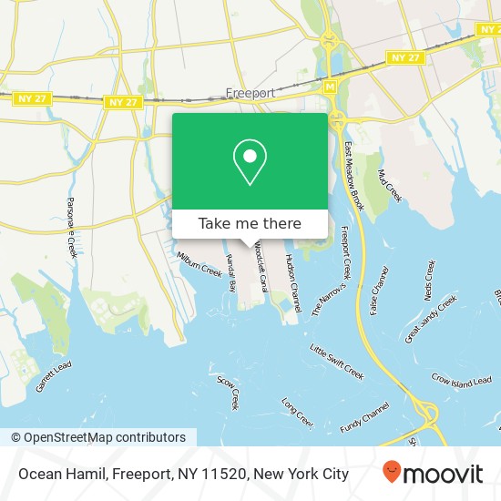Mapa de Ocean Hamil, Freeport, NY 11520